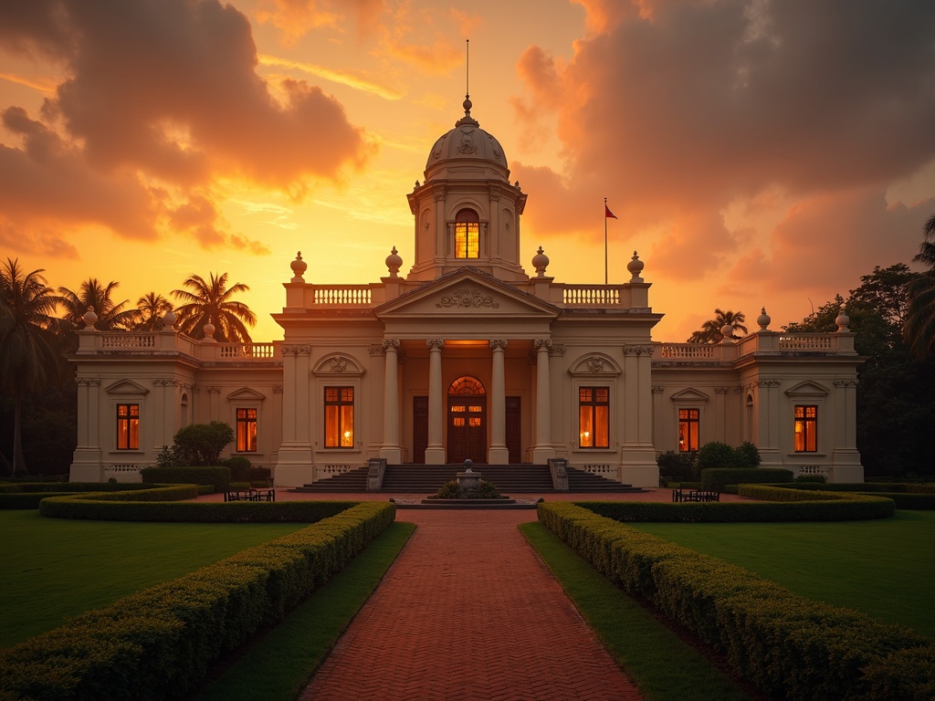 Courthouse at dusk